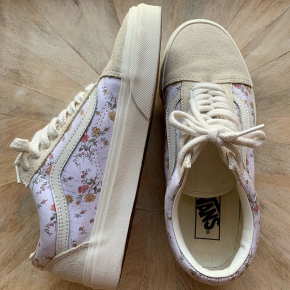 vintage old skool floral vans